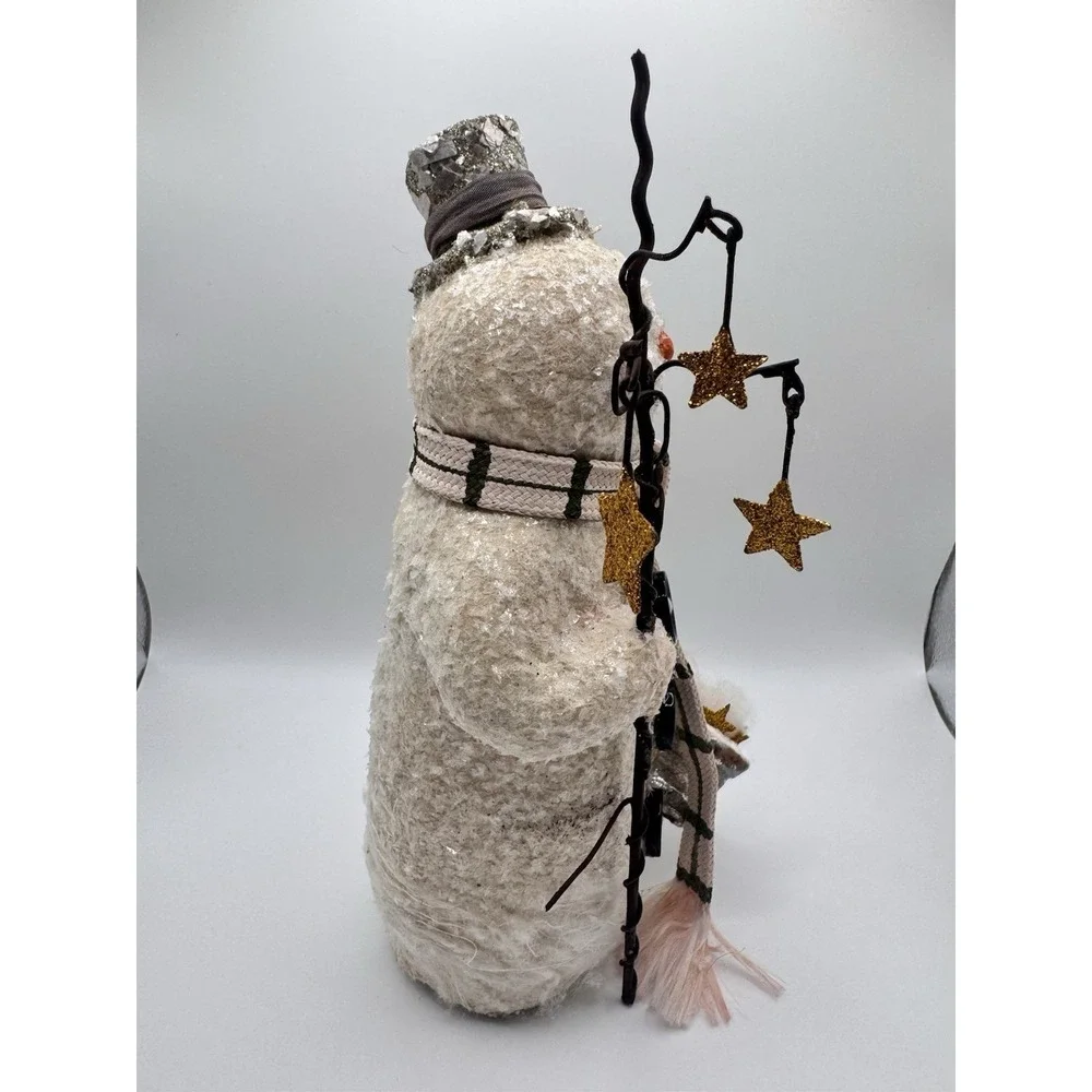 Katherine's‎ Collection Snowman Figure Glitter Stars Scarf Christmas Decor 7.5